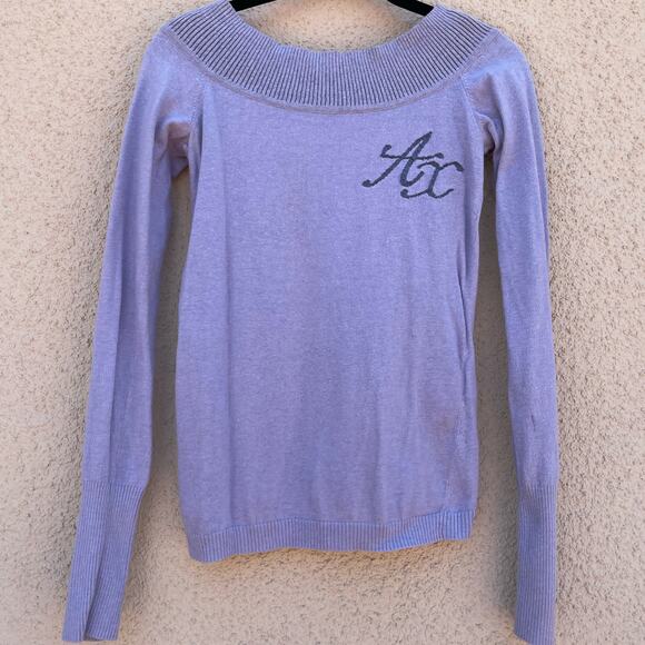 A/X Armani Exchange Wide Neck Sweater S Juniors Y2K - Picture 1 of 6